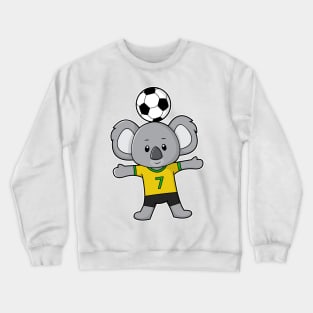 Koala as Soccer player with Soccer ball Crewneck Sweatshirt